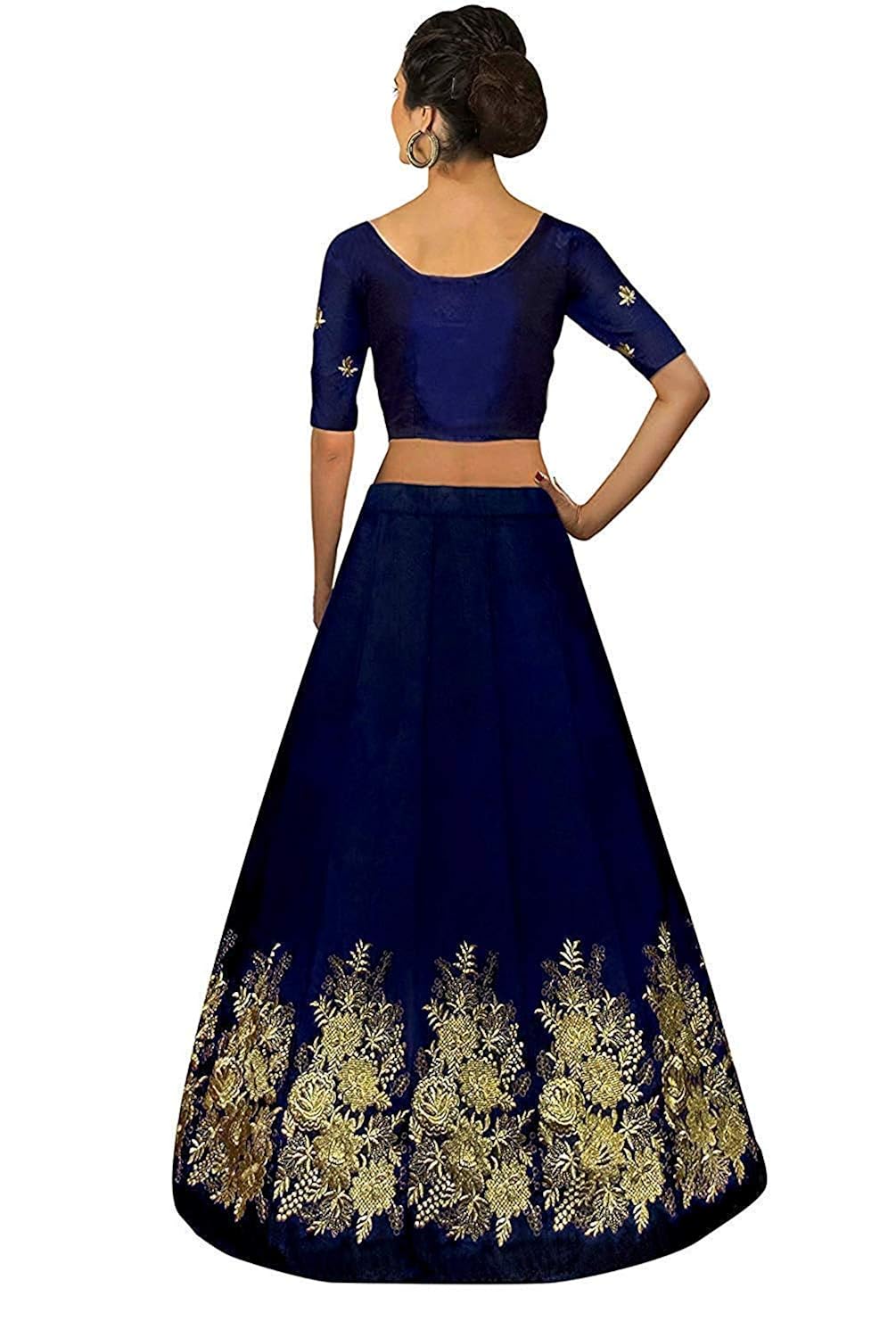 arohi fab women's semi-stitched taffeta silk long gown (guldasta free size)