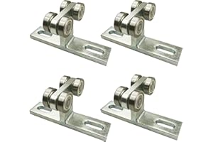 SIWOOD Electric Hoist Installation Roller Trolley 4 Wheel Trolley Assembly Silent for use with 1-5/8" Wide and All 1-5/8" or Taller Strut Channel (Silver 4)