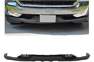 HECASA Front Bumper Lower Valance Compatible with 2016-2019 Chevrolet Chevy Silverado 1500 LD Replacement for 84029773, GM1015134C W/Tow Hooks Holes Air Dam Deflector PP Plastic Black