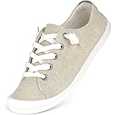 Hxlber Women's Low Top Sneaker - Round Toe Comfort Casual Canvas Shoes Fashion Sneakers for Walking for Women