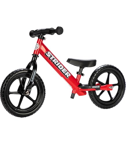 Strider 12” Sport Bike, Orange - No Pedal Balance Bicycle for Kids