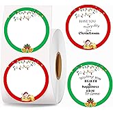 2 inch Christmas Themed Direct Thermal Labels Color Coding Dot Labels for Thermal Label Printer Holiday Lights Ornaments Shipping Label Printer for Xmas New Year Party Business 500 Pcs Per Roll