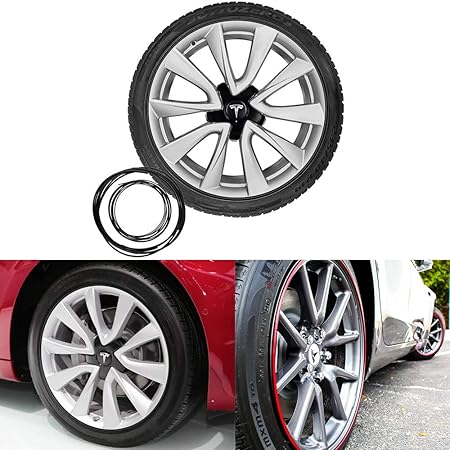 Amazon Motrobe Tesla モデル3 ホイールバンドキット 傷防止 ブラック M 043 カータイヤ ホイール 車 バイク