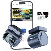 KAWA 2K Dash Cam, Stealth Display &amp; Voice Control &amp; WiFi Car Camera | Front Camera, 32GB TF Card Included, G-Sensor &amp; Loop Recording, APP Control, NightEagle Engine, 24H Parking Monitor