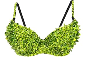 Anlydia Women's Sparkle Glitter Bra Top Rave Dance Belly Dancing Crop Tops Costume Clubwear