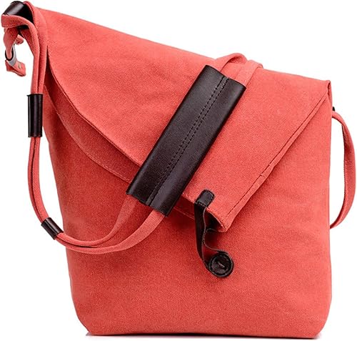 Amazon エンジェルムーン 斜めがけバッグ キャンバス メンズ レディース サイズ 大きめ 帆布 カジュアル ジッパー 男女兼用で使い勝手 ストラップ付 あうとどあ 高校生 かたひも きれいめ すぽーつ とって ななめがけ ななめ掛け ななめ オレンジ ショルダー バッグ