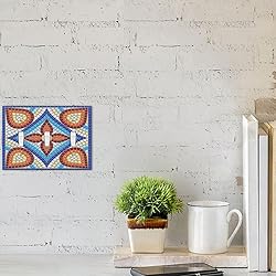 Moslion Blue Ceramic Flower Petal Triple Gang