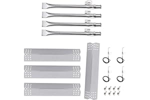 ADVIACE Grill Repair Kit for Nexgrill 720-0830H, 720-0783E, Kenmore 720-0830A, 122.33492410 Replacement Parts, Stainless Steel Burner Tubes, Heat Plates and Igniter Electrodes for BHG Grill 720-0783H, 4 Pack