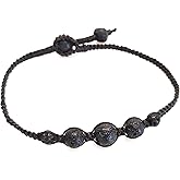 Infinityee888 Lava Anklet Bracelet Macrame Braided woven wax cord adjustable Anklet for Men, Women, teen -NYAKLV1