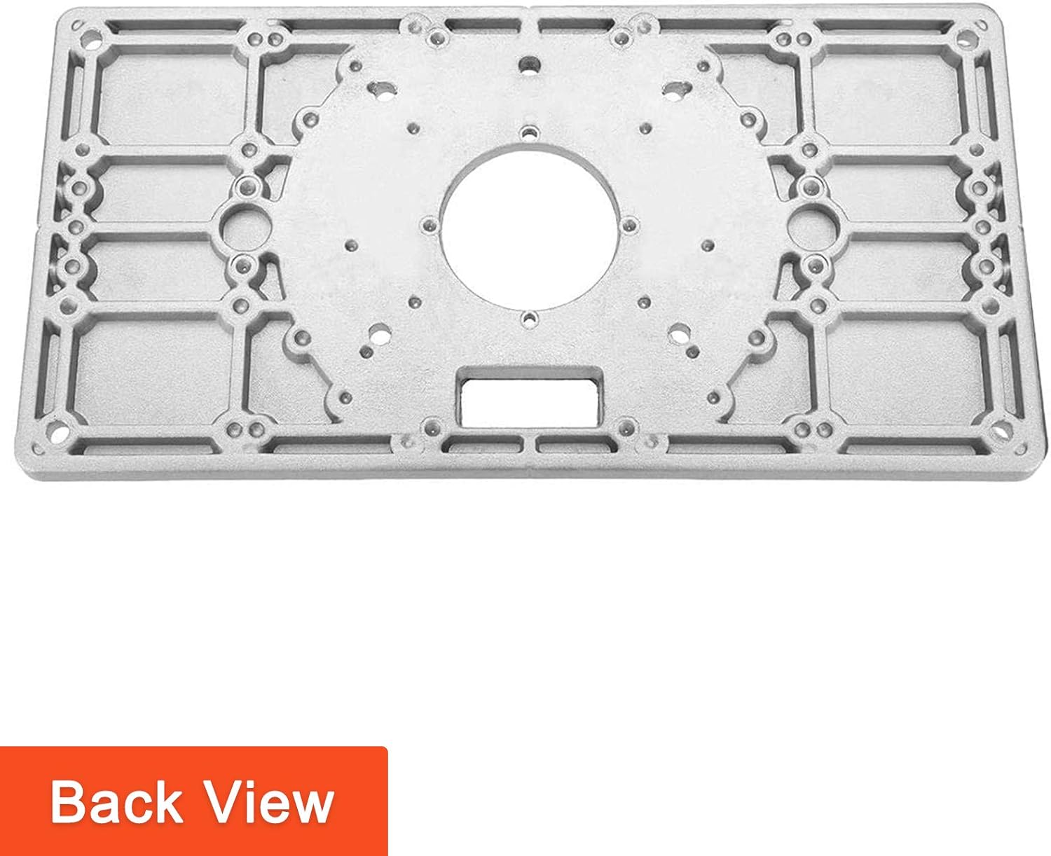 Aluminum Router Table Insert Plate for Popular Trimmers Router DIY Woodworking with 4 Rings and Screws for Woodworking Benches Router Table Plate Mounting Base Plate 9.3x4.7inch - - 