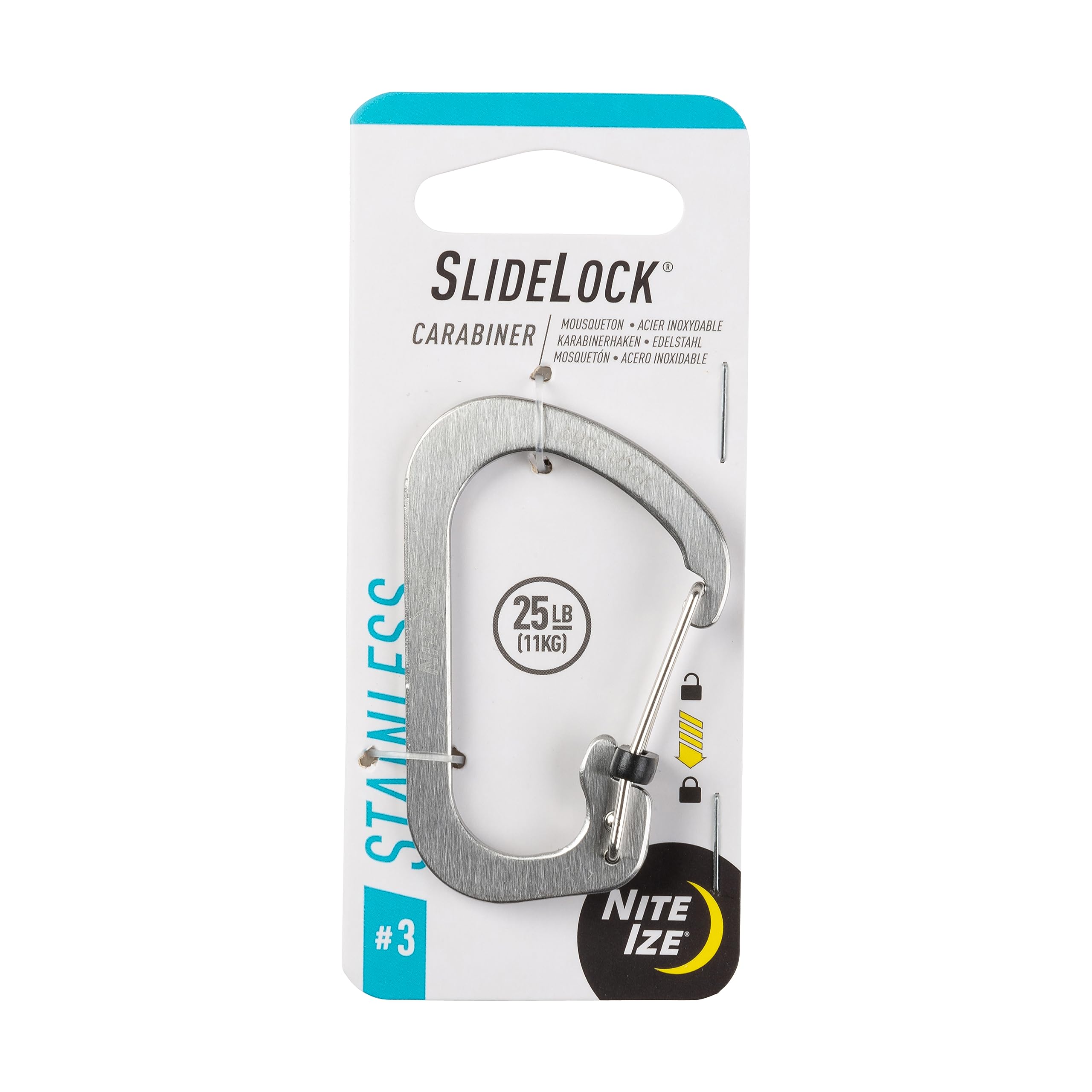 Nite Ize CSL3-11-R6 Stainless Steel Slide Lock, Size 3