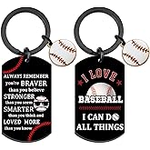 UYBEPU Baseball Keychain Stuff Baseball Accessories for Boys Baseballs Gifts for Men Team Player Inspirational Baseballs Stocking Stuffers Senior Night Gifts