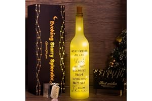 Healemo Christmas Lamp - Wine Bottle Light Decor Gift, Friendship Theme, Best Friend Birthday Gifts Idea for Women, USB Powered, Includes Keychain