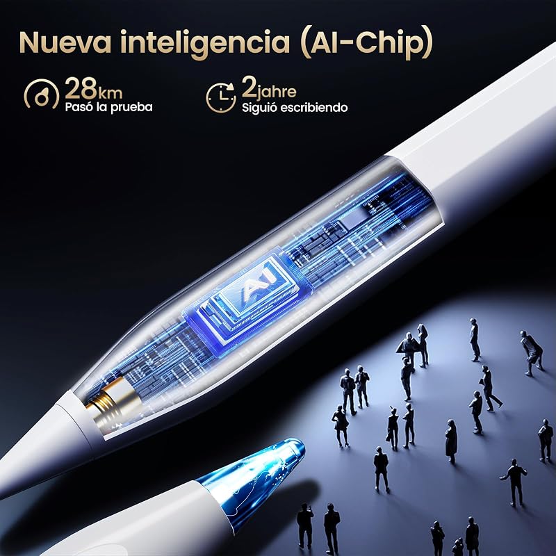 Lápiz para iPad 2018-2025 - Carga Rápida, Detección de Inclinación, Rechazo de Palma-Stylus Pencil para Apple Pencil con iPad 11/10/9/8/7/6/A16, Pro M5/3/4/5/6/M4, Air 3/4/5/M2/M3, Mini 5/6 Pad — foto 3 de 8