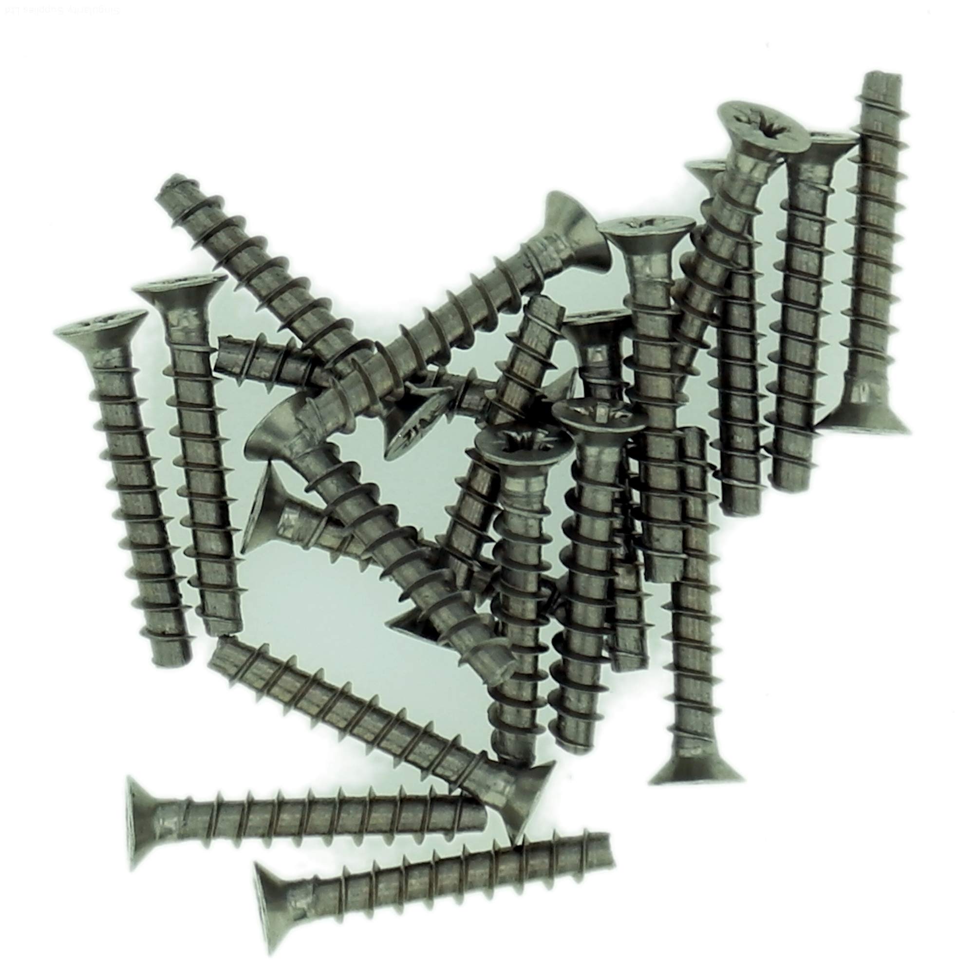 D4 (4mm x 10mm) Pozi Countersunk Screws for Plastic (Trilobular) - Stainless Steel (A2) (Pack of 20)