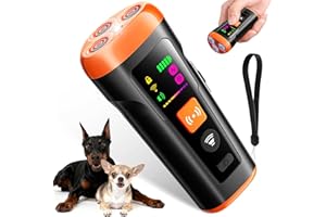 MZORTS Dog Bark Deterrent Devices, 3X Anti Barking Device for Dogs Ultrasonic Dog Training, Up to 50FT Bark Control Dog Barking Silencer, Correct Bad Behavior Indoor Outdoor Portable Dog Barking Stopper