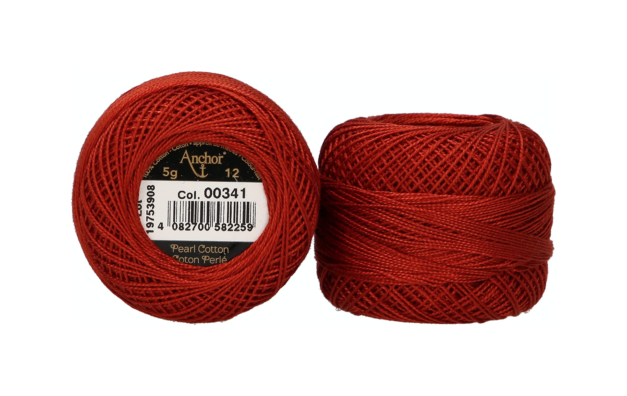 ANCHOR Pearl Yarn, Thickness: 12, Packaging: 5G, Running Length: 56M 341 Embroidery Threads