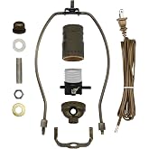 Creative Hobbies&reg; ML93HA Antique Brass Finish Make-A-Lamp Kit with All Parts Needed and Instructions for DIY Lamp Design or Repair