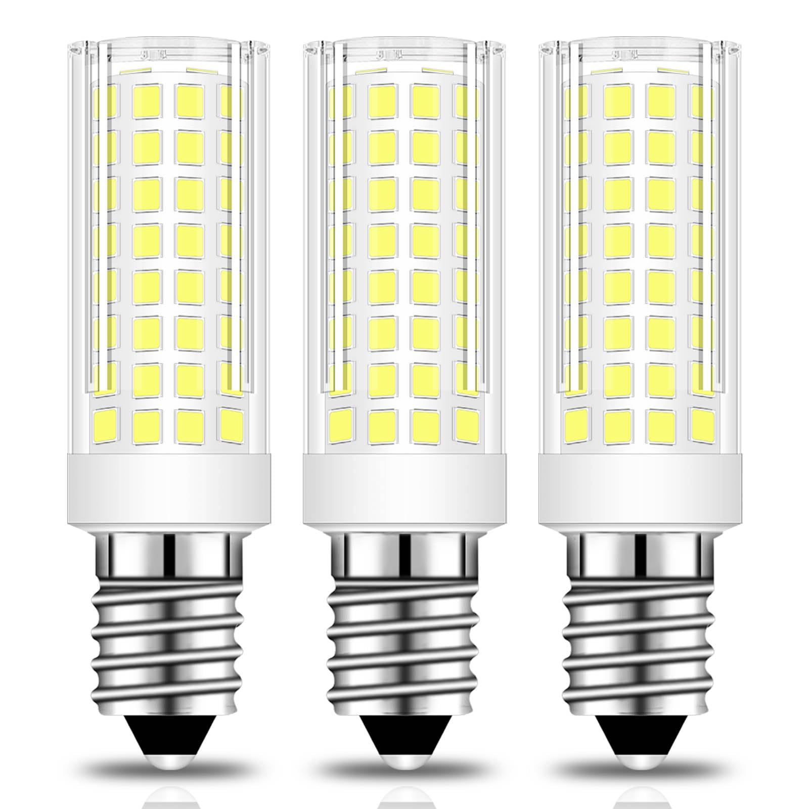 XIMNCHNI 7W E14 LED Corn Light Bulb, E14 LED Bulbs Small Edison Screw Corn Bulbs Non-Dimmable 360°Beam Angle Chandelier Bulb for Living Room, Kitchen & Bathroom Cool White 3 Pack