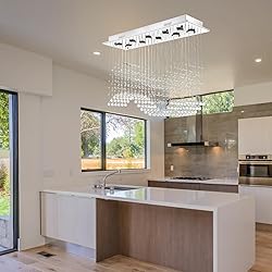 Siljoy Modern Wave Raindrop Crystal Chandelier
