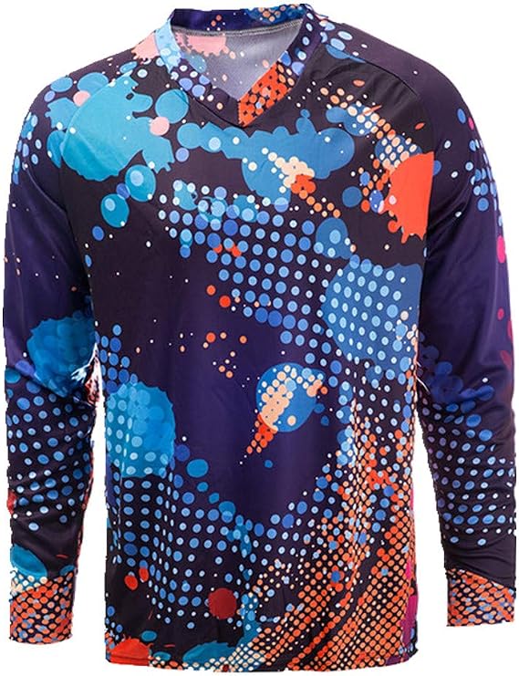 PQWPMNE Maglia Da Bicicletta Da Moto Maglia Manica Lunga Da Ciclismo Enduro  Mtb T-Shirt Da Downhill Camiseta Motocross Mx Abbigliamento Da Mountain  Bike Volpe lencicol Magliette Uomo