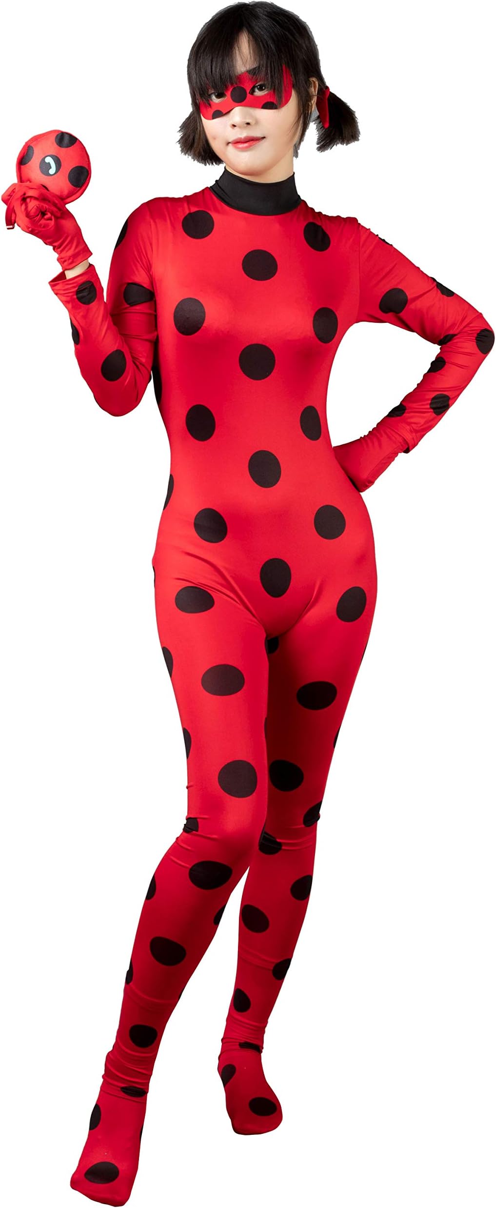 CosFantasy Lady Bug Marinette Cosplay Costume Tight Jumpsuit for Adult & Kids mp003510