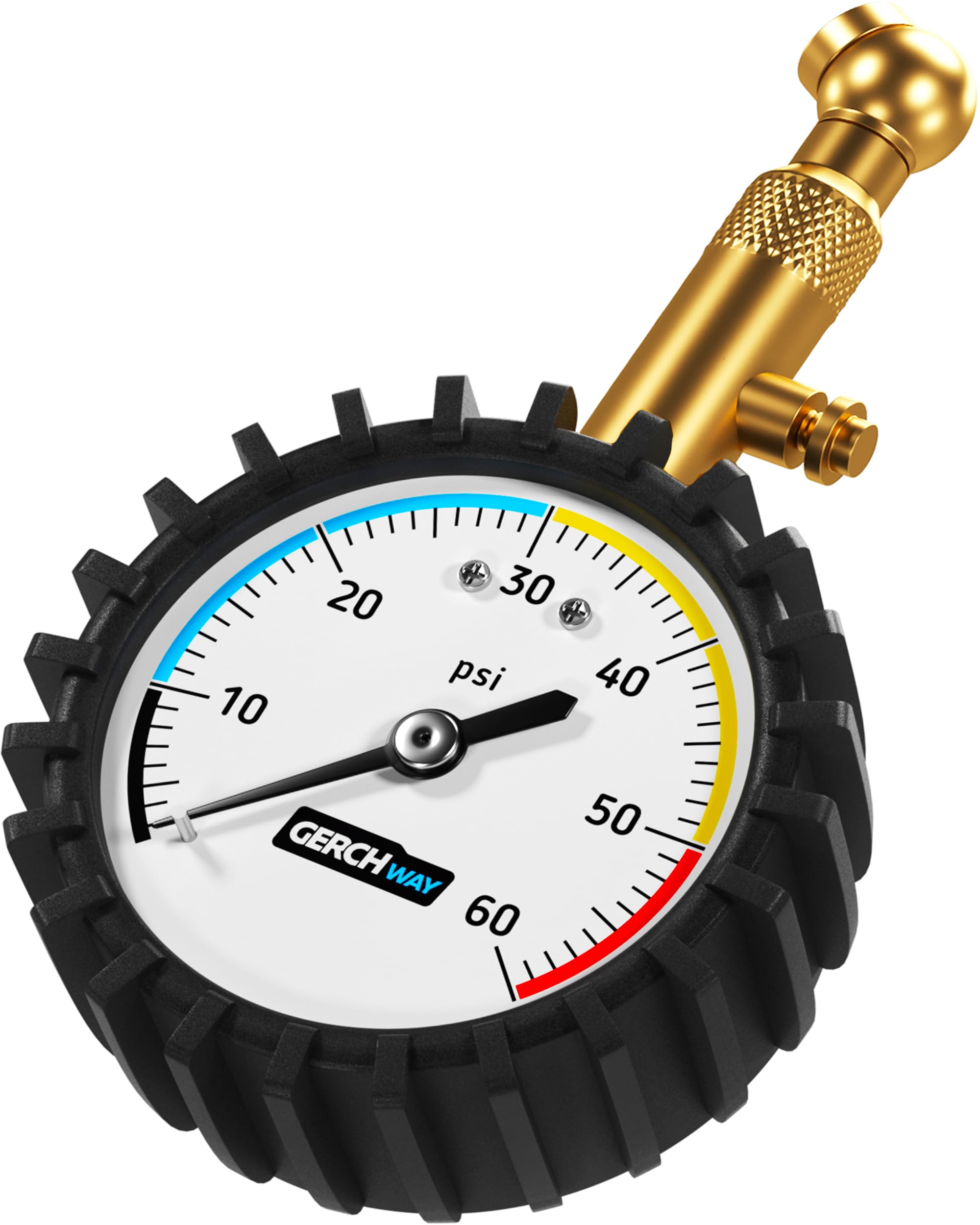 Photo 1 of Tire Pressure Gauge for Cars - Large Dial Numbers & 360° Swivel Chuck, Accurate Air Pressure Gauge for Tires - 60 PSI