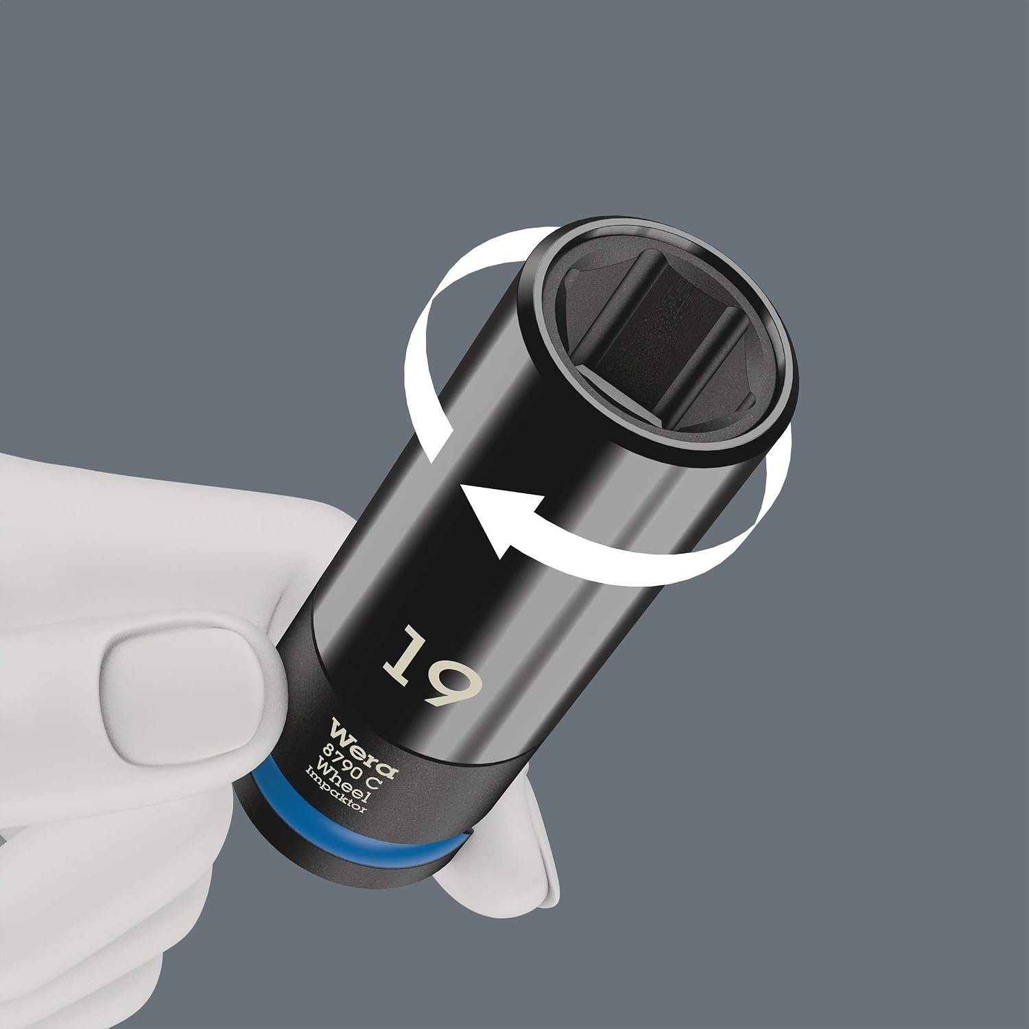 Wera 05004591001 8790 C Wheel Impaktor Socket with 1/2" Drive 19,0, Black, 19 mm - Image 4