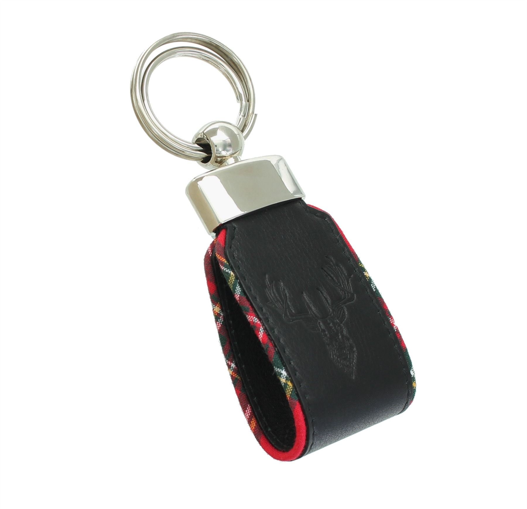Mala Leather BRAEMAR Collection Leather Keyring 5121_7 Black