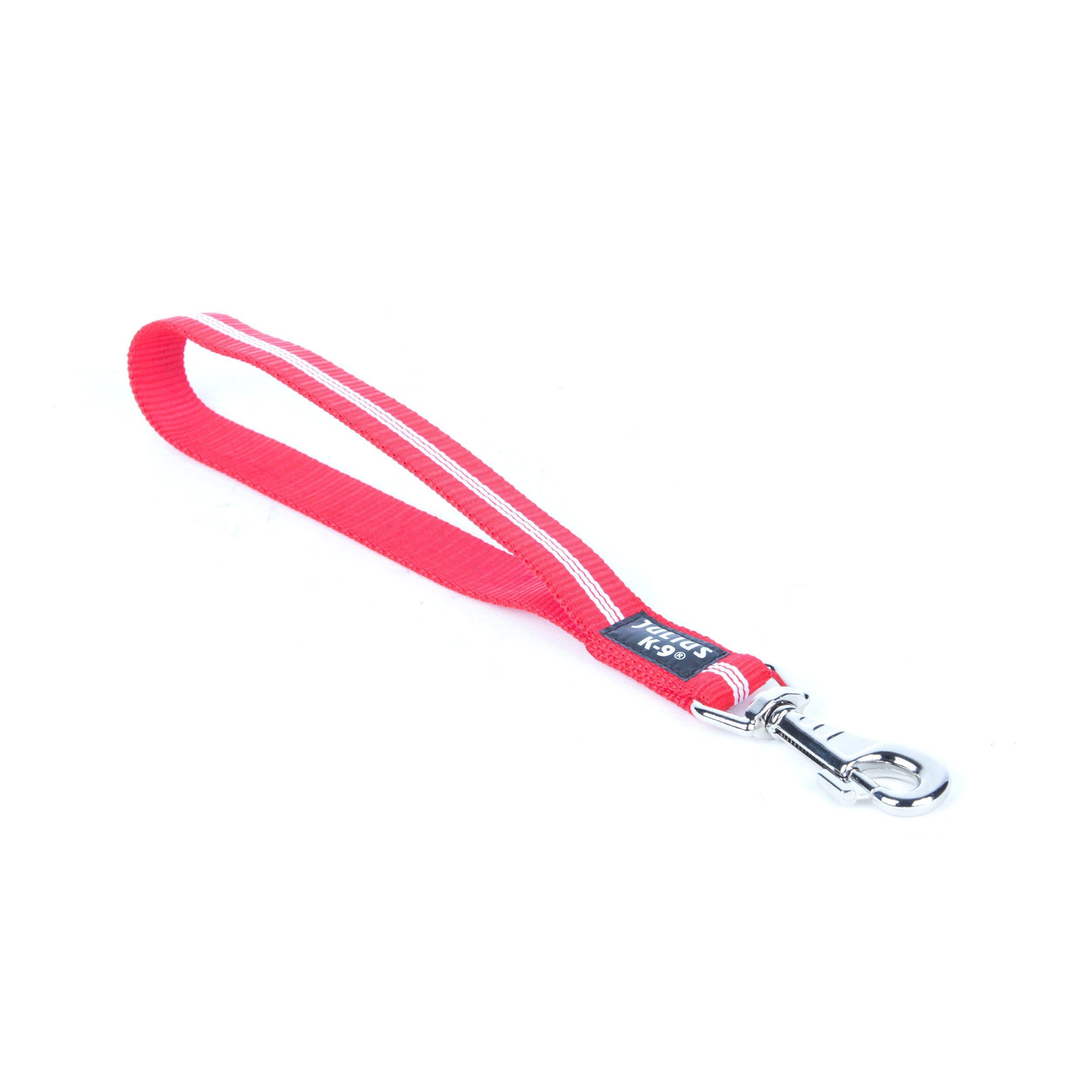 IDC Tubular Webbing Short Leash, 25 mm x 35 cm, Red