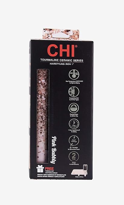 chi pink bubbly iron