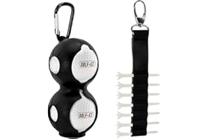 Golf-EZ Golf Ball Holder & Golf Tee Holder | Grab-n-Go Design (Holds 2 Balls / 7 Tees)