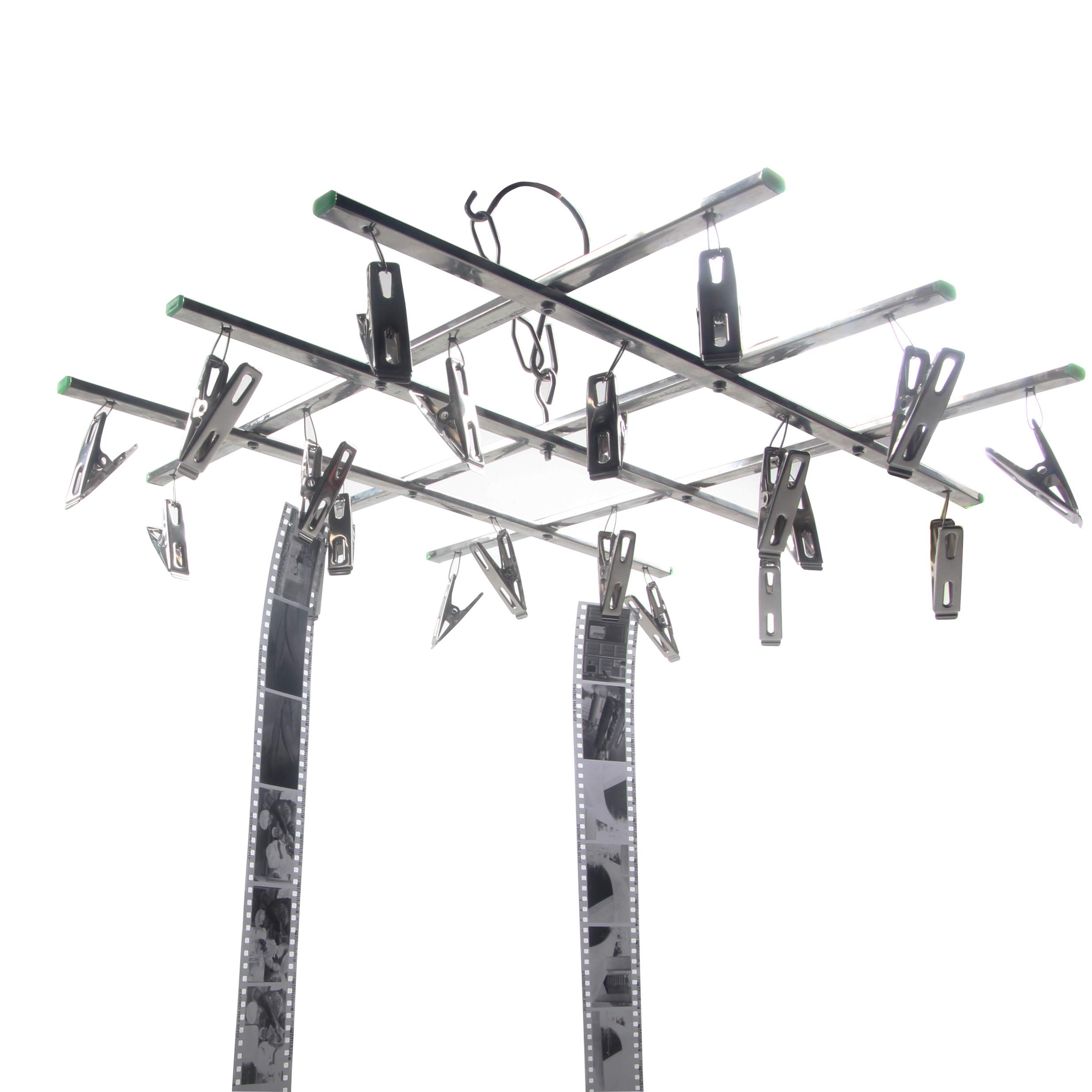 Darkroom Film Negative Drying Hanging Rack Frame Hanger 20 Clips for 35mm 120 4x5'' Film