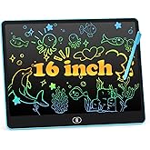 cimetech LCD Writing Tablet for Kids, 16 Inch Doodle Board Drawing Pad, Toddler Travel Essential, Toys for Ages 2-4, Road Trip Activities Airplane Toys, Birthday Boy Girl Gifts Blue