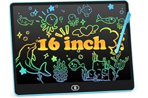 cimetech LCD Writing Tablet, 16 Inch Drawing Pad for Kids, Toddler Travel Essentials Toys, Coloring Books for Kids 2-4, Chris