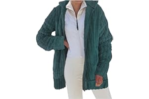 Messigaot Oversized Jackets Womens 2023 Winter Fuzzy Fleece Jacket Hooded Color Block Patchwork Coats with Pockets