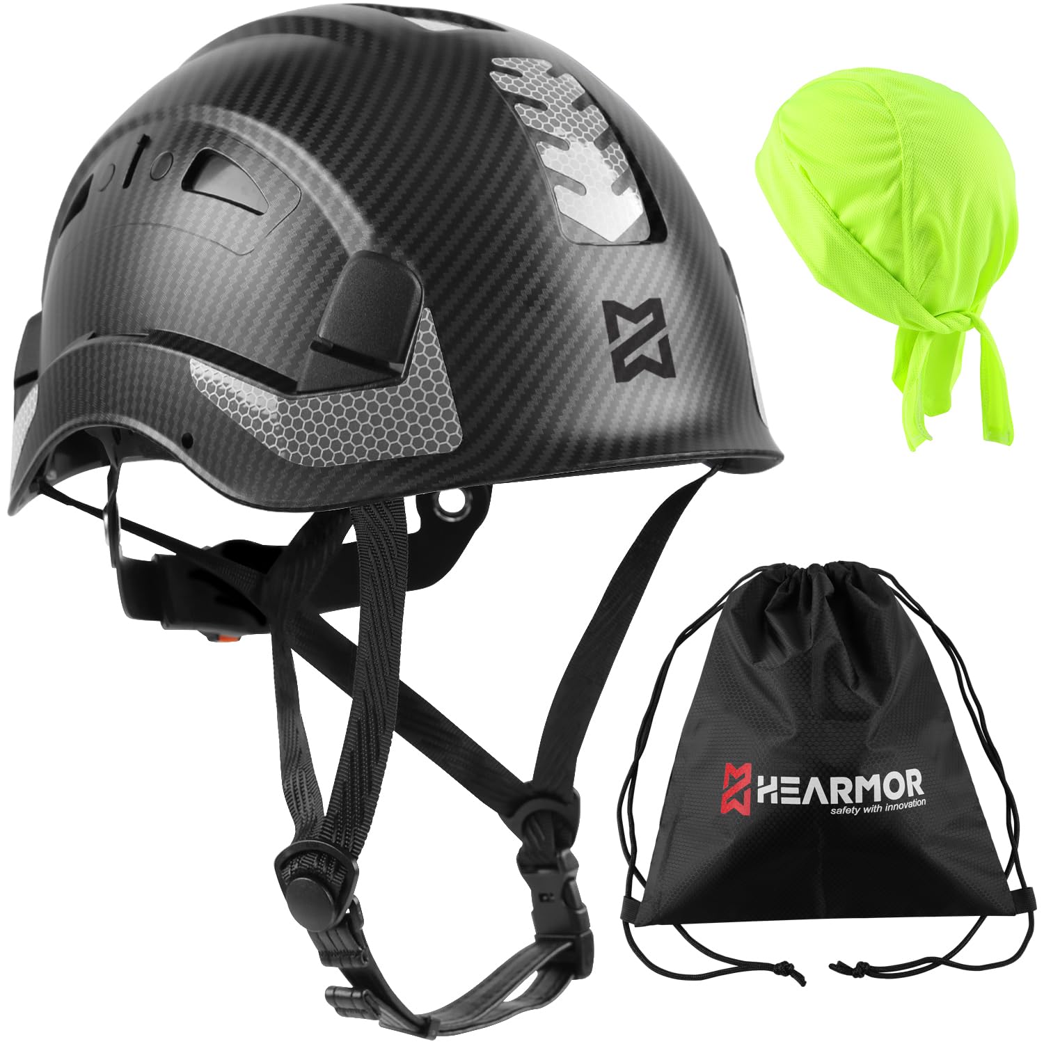 HEARMOR Industrial Helmet for Working at Heights - Adult Construction Helmet with EN12492 Certification, EN397 Shock Absorption and Penetration Resistance