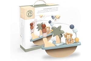 Speedy Monkey Rocking Beads Maze Activity Toy for Toddlers 1+ Year – Wooden Motor Skills Development, Montessori Learning Bea