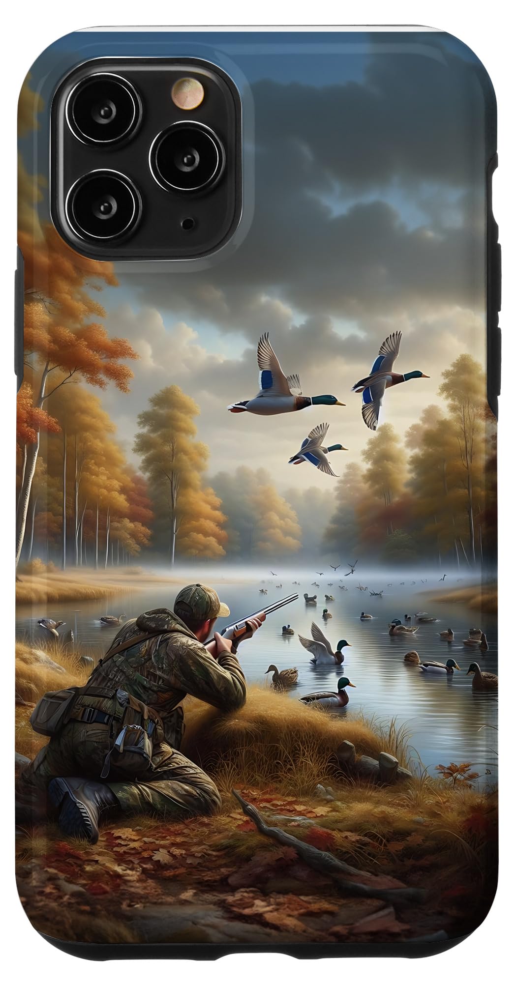 iPhone 11 Pro Duck Hunter Men Illustration Hunting Case