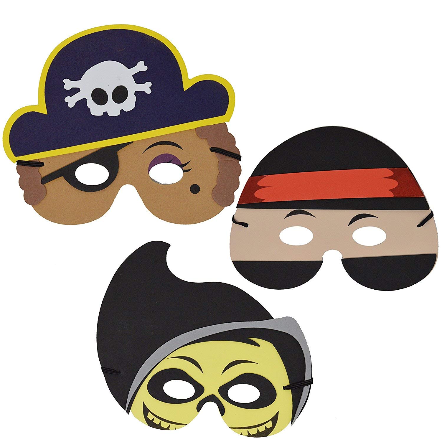 JOYIN 24 Pieces Halloween Foam Mask for Kids Halloween Party Favors