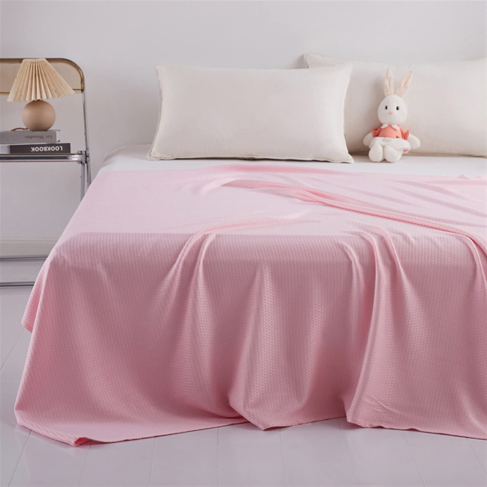 Heavyoff Cooling Blankets, bamboo Blanket for Hot Sleepers Lightweight Breathable Summer Cold Blankets for Sleeping Night Sweats to Keep Cool Pink, 59"x79"