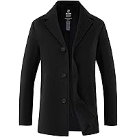 wantdo Men's Wool Melton Walking Coat Windproof Jacket Overcoat