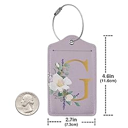 2 PCS Flower Lette G Luggage Tag for Suitcases