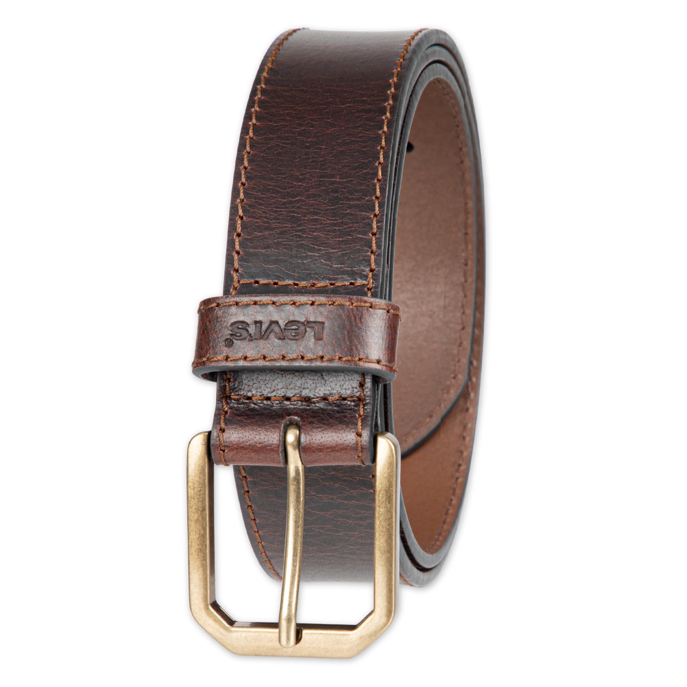 Levi's Men's Everyday Casual Belt, Burnished Brown, X-Large (42-44) Image