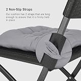 DKIEI Seat Pads for Dining Chairs Set of 4 40x40cm Grey Cushions view 3