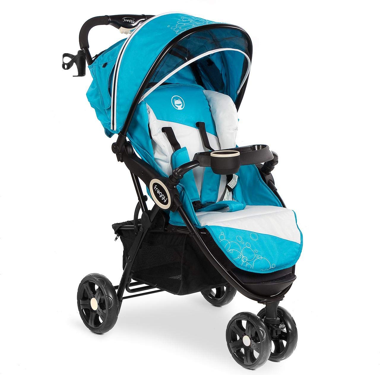 Froggy® Kinderbuggy DINGO Kinderwagen Buggy Jogger ultraleicht 5-Punkt-Sicherheitsgurt kompakt zusammenklappbar Liegefunktion Sonnenverdeck Tropical