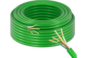 SUZCO Enough 14AWG 100FT 4 Way Trailer Wire Harness - Green Sheath 4X Individually CCA Round Conductor for Trailers, RVs, Hook-up Cable, Hitch Tow