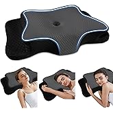 Pain Relief Cervical Pillow for Neck Support, Adjustable Ergonomic Pillow Cozy Sleeping, Odorless Orthopedic Memory Foam Pillows, Contour Bed Pillow for Side Back Stomach Sleeper-King Size