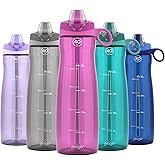 Pogo Plastic Water Bottle with Straw Lid and Carry Handle, Reusable, BPA Free, Dishwasher Safe, Perfect for Travel, School, Outdoors, and Gym | 32oz, 40oz