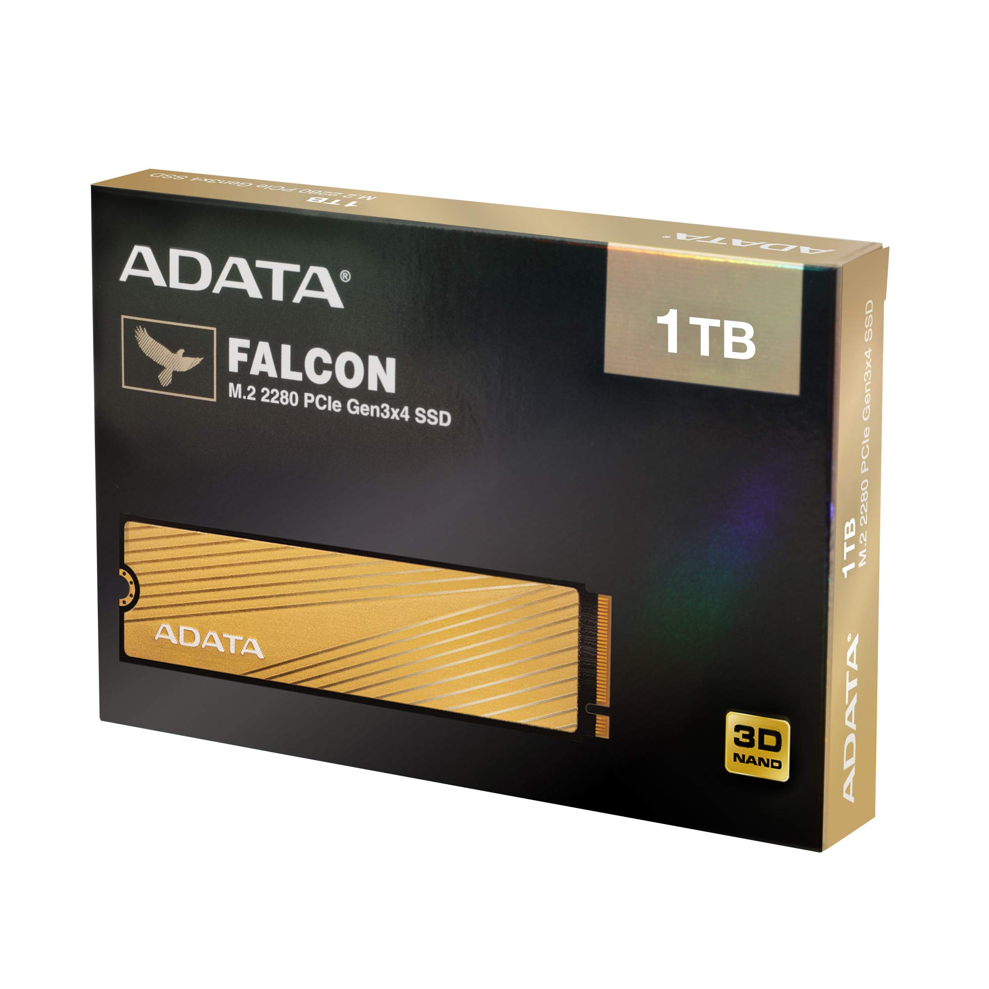 ADATA Falcon 1TB 3D NAND PCIe Gen3x4 NVMe M.2 2280 Read/Write Speed up to 3100/1500 MB/s Internal SSD (AFALCON-1T-C)